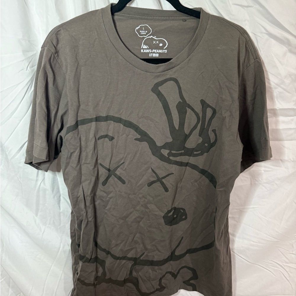 KAWS Peanuts Brown Graphic Short Sleeve Tee